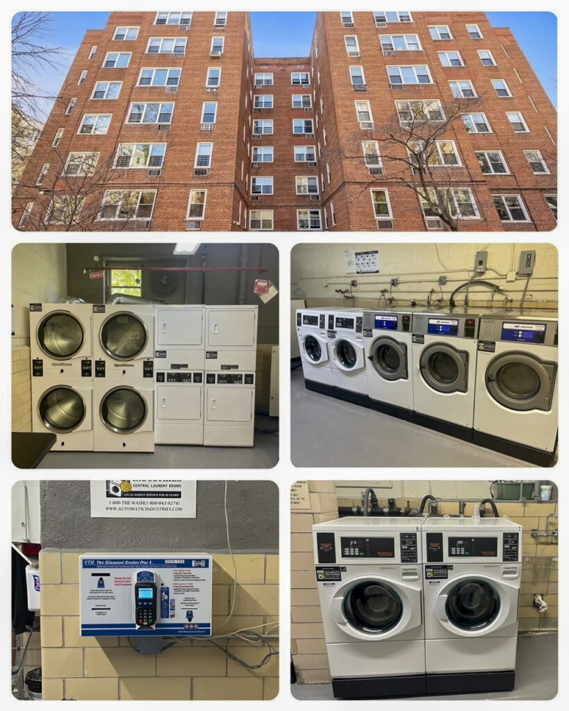 Red Brick Building And Laundromats